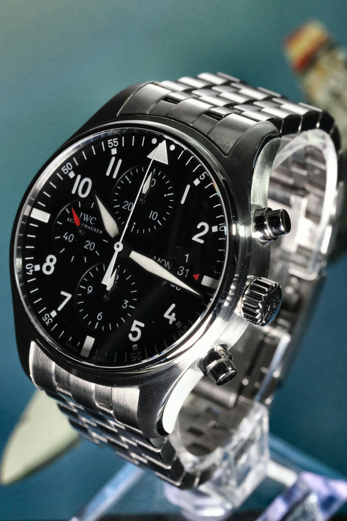 IWC Pilot's Watch Chronograph 43mm IW377710 black dial stainless steel