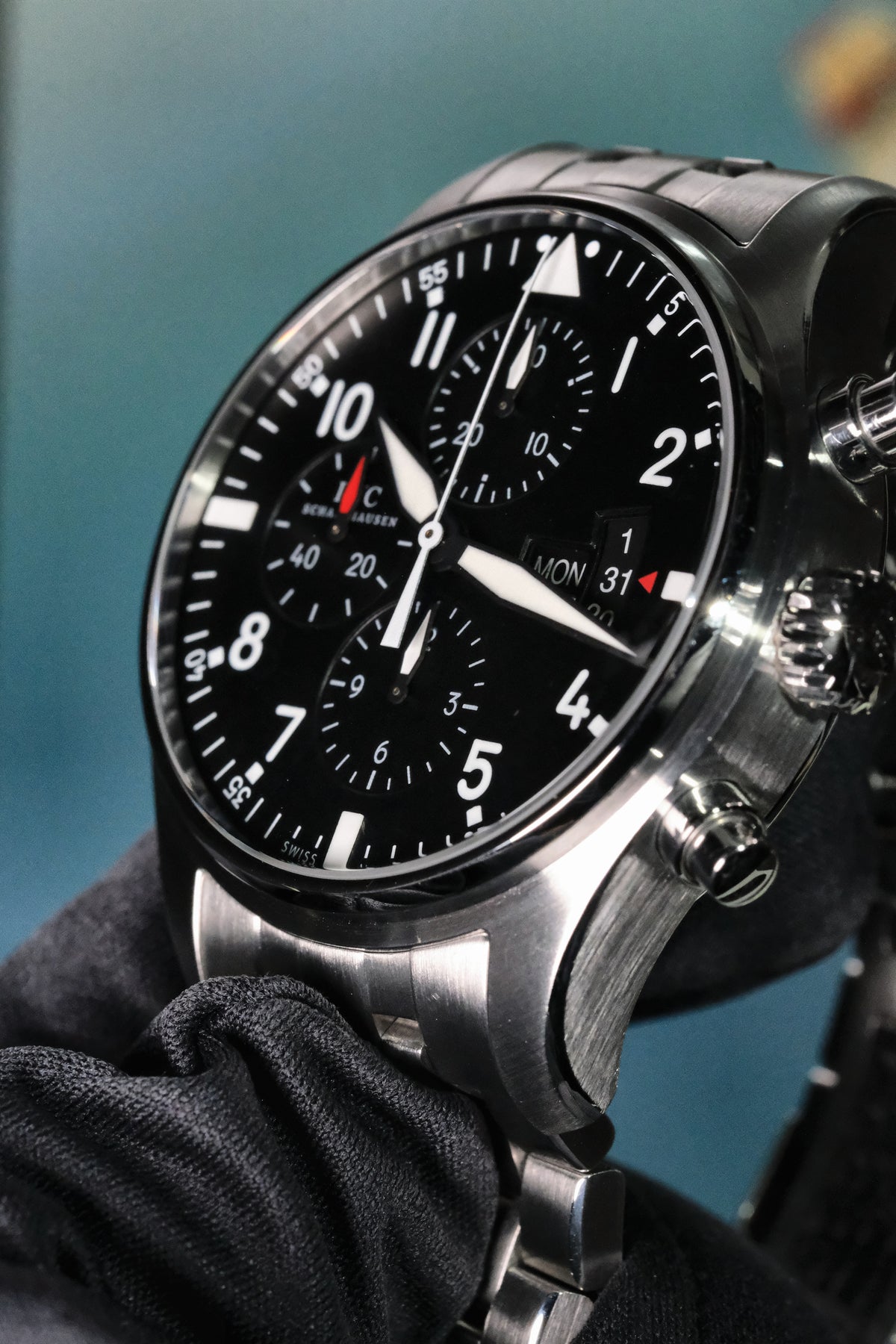 IWC Pilot's Watch Chronograph 43mm IW377710 black dial stainless steel