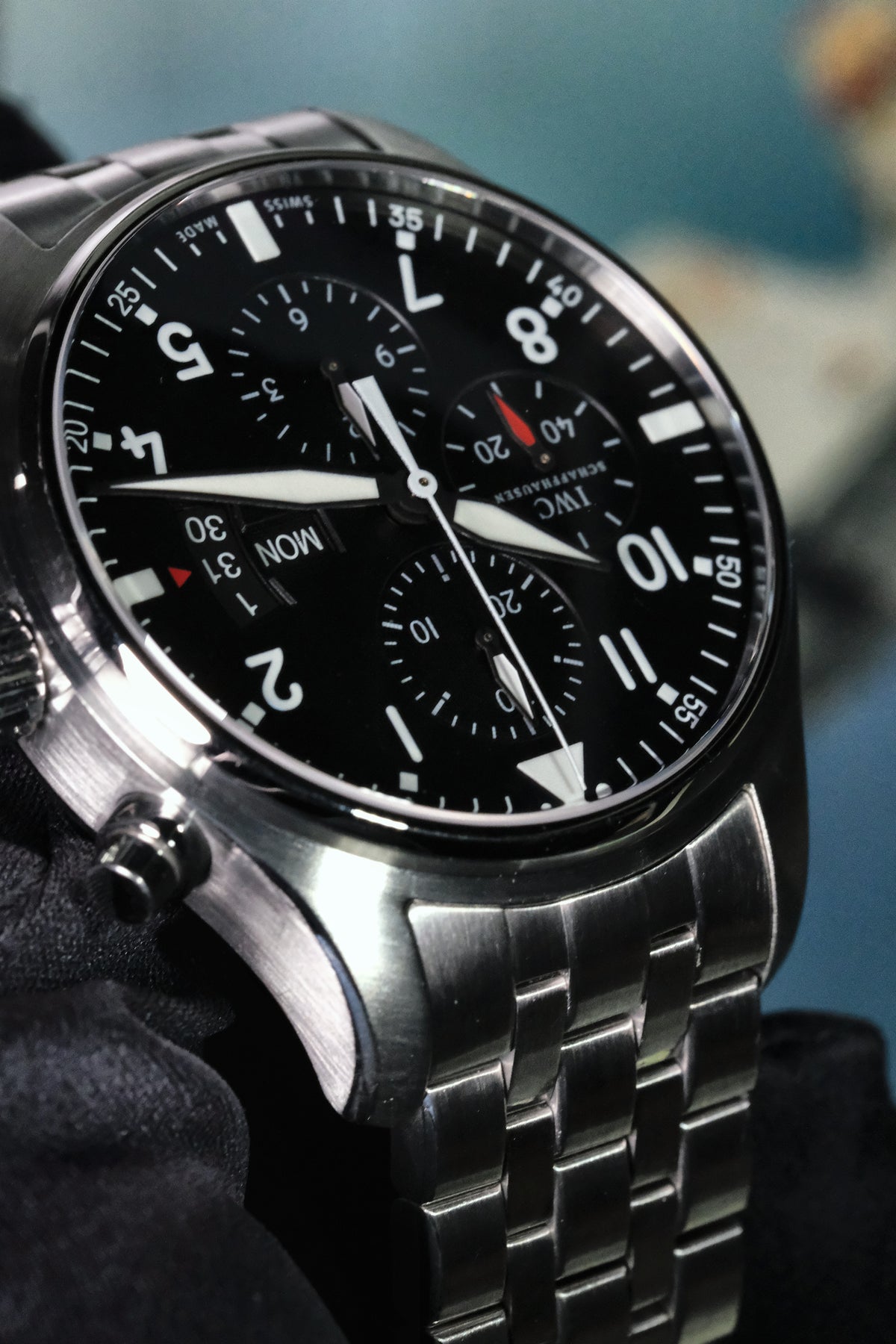 IWC Pilot's Watch Chronograph 43mm IW377710 black dial stainless steel