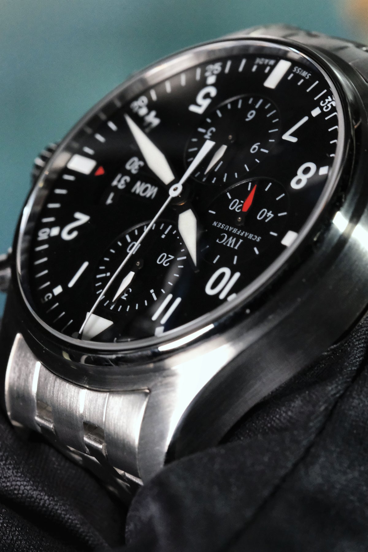 IWC Pilot's Watch Chronograph 43mm IW377710 black dial stainless steel